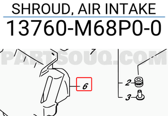 Suzuki 13760M68P00 SHROUD, AIR INTAKE