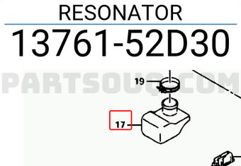 Suzuki 1376152D30 RESONATOR
