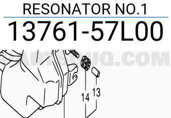 Suzuki 1376157L00 RESONATOR NO.1