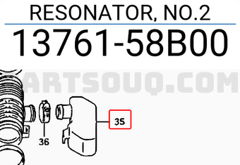 Suzuki 1376158B00 RESONATOR, NO.2
