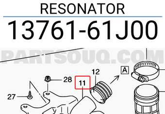 Suzuki 1376161J00 RESONATOR