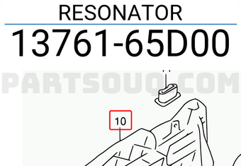 Suzuki 1376165D00 RESONATOR