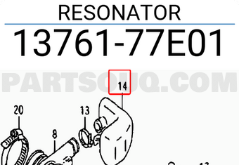 Suzuki 1376177E01 RESONATOR