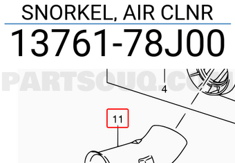 Suzuki 1376178J00 SNORKEL, AIR CLNR