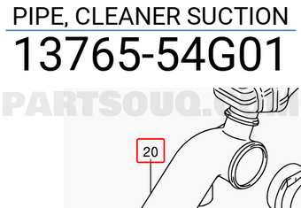 Suzuki 1376554G01 PIPE, CLEANER SUCTION