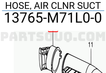 Suzuki 13765M71L00 HOSE, AIR CLNR SUCT