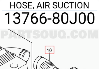 Suzuki 1376680J00 HOSE, AIR SUCTION
