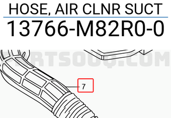 Suzuki 13766M82R00 HOSE, AIR CLNR SUCT