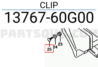 Suzuki 1376760G00 CLIP