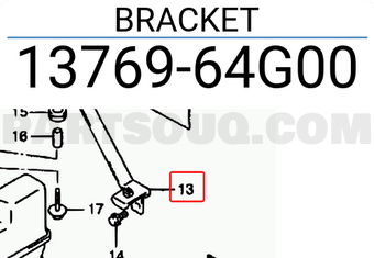 Suzuki 1376964G00 BRACKET
