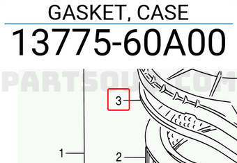 Suzuki 1377560A00 GASKET, CASE