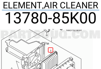 Suzuki 1378085K00 ELEMENT,AIR CLEANER