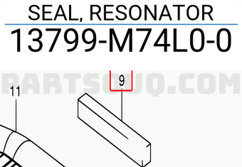 Suzuki 13799M74L00 SEAL, RESONATOR