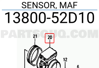 Suzuki 1380052D10 SENSOR, MAF