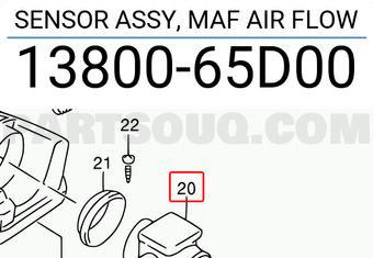 Suzuki 1380065D00 SENSOR ASSY, MAF AIR FLOW