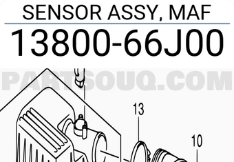 Suzuki 1380066J00 SENSOR ASSY, MAF