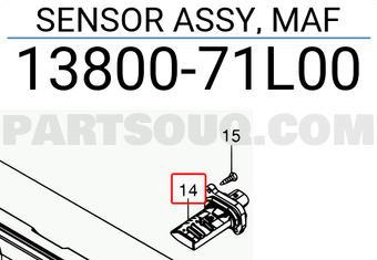 Suzuki 1380071L00 SENSOR ASSY, MAF