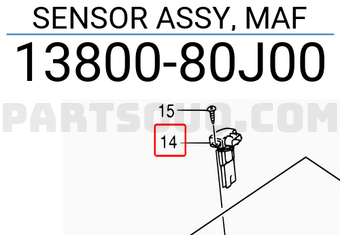 Suzuki 1380080J00 SENSOR ASSY, MAF