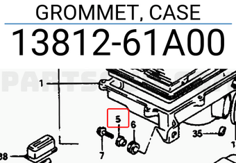 Suzuki 1381261A00 GROMMET, CASE