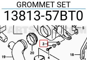 Suzuki 1381357BT0 GROMMET SET