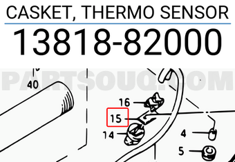 Suzuki 1381882000 CASKET, THERMO SENSOR