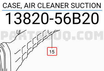 Suzuki 1382056B20 CASE, AIR CLEANER SUCTION