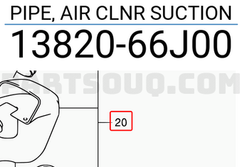 Suzuki 1382066J00 PIPE, AIR CLNR SUCTION