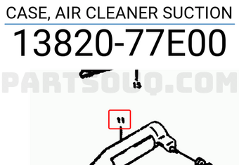Suzuki 1382077E00 CASE, AIR CLEANER SUCTION
