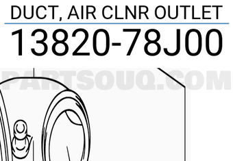 Suzuki 1382078J00 DUCT, AIR CLNR OUTLET