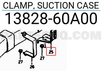 Suzuki 1382860A00 CLAMP, SUCTION CASE