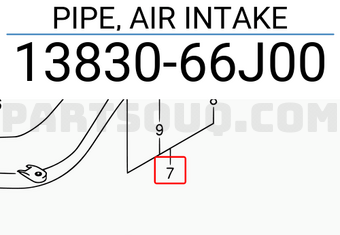 Suzuki 1383066J00 PIPE, AIR INTAKE