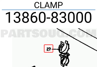 Suzuki 1386083000 CLAMP