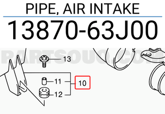 Suzuki 1387063J00 PIPE, AIR INTAKE