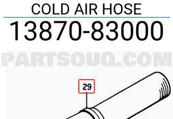 Suzuki 1387083000 COLD AIR HOSE