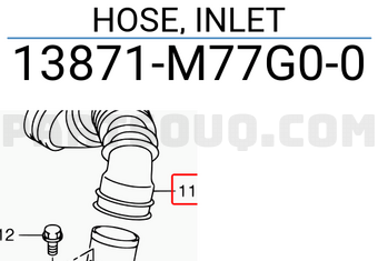Suzuki 13871M77G00 HOSE, INLET