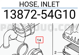 Suzuki 1387254G10 HOSE, INLET