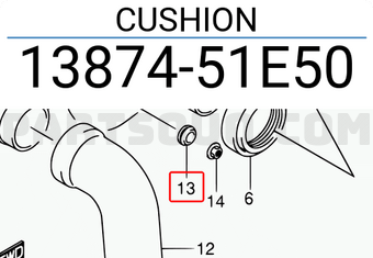 Suzuki 1387451E50 CUSHION