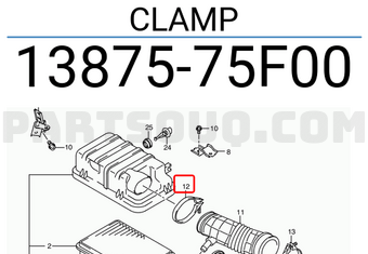 Suzuki 1387575F00 CLAMP