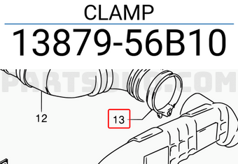 Suzuki 1387956B10 CLAMP