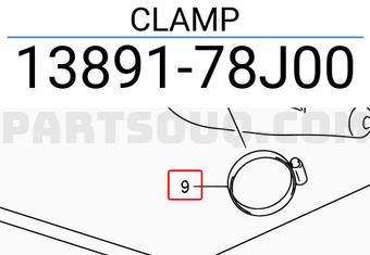 Suzuki 1389178J00 CLAMP