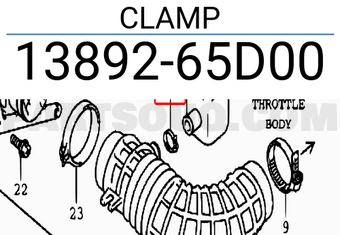 Suzuki 1389265D00 CLAMP