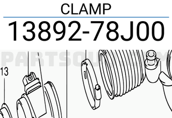 Suzuki 1389278J00 CLAMP