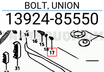 Suzuki 1392485550 BOLT, UNION