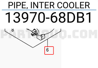 Suzuki 1397068DB1 PIPE, INTER COOLER