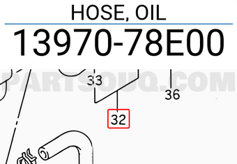 Suzuki 1397078E00 HOSE, OIL