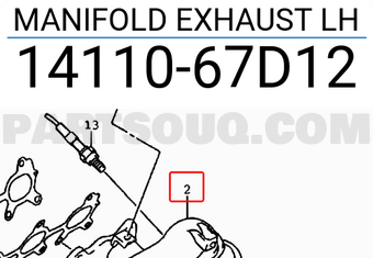 Suzuki 1411067D12 MANIFOLD EXHAUST LH