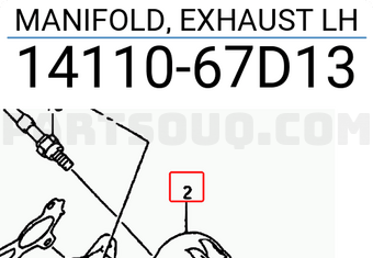 Suzuki 1411067D13 MANIFOLD, EXHAUST LH