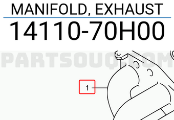 Suzuki 1411070H00 MANIFOLD, EXHAUST