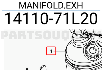Suzuki 1411071L20 MANIFOLD,EXH
