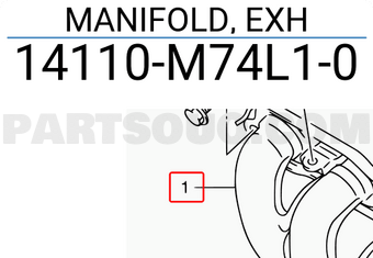 Suzuki 14110M74L10 MANIFOLD, EXH